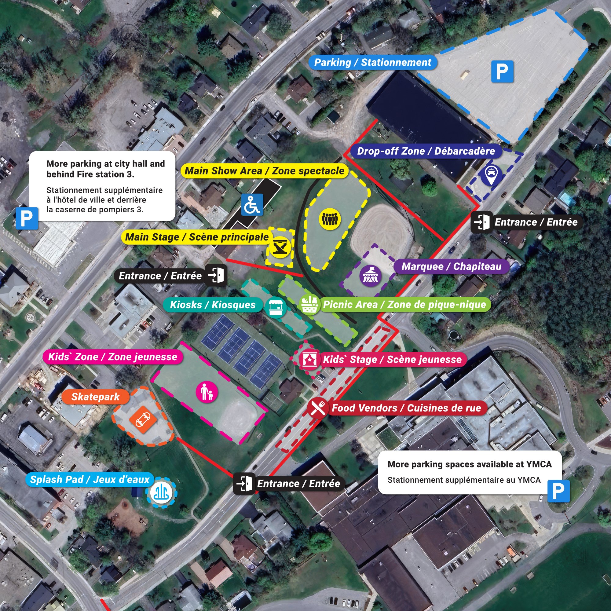 Plan de site du festival
