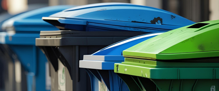 garbage cans