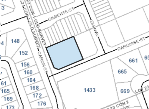 Location of project at 105 Darquise Road
