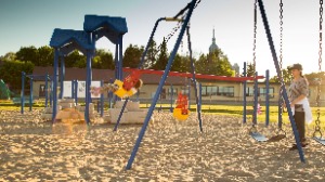 Play structures at Clarence Creek Park