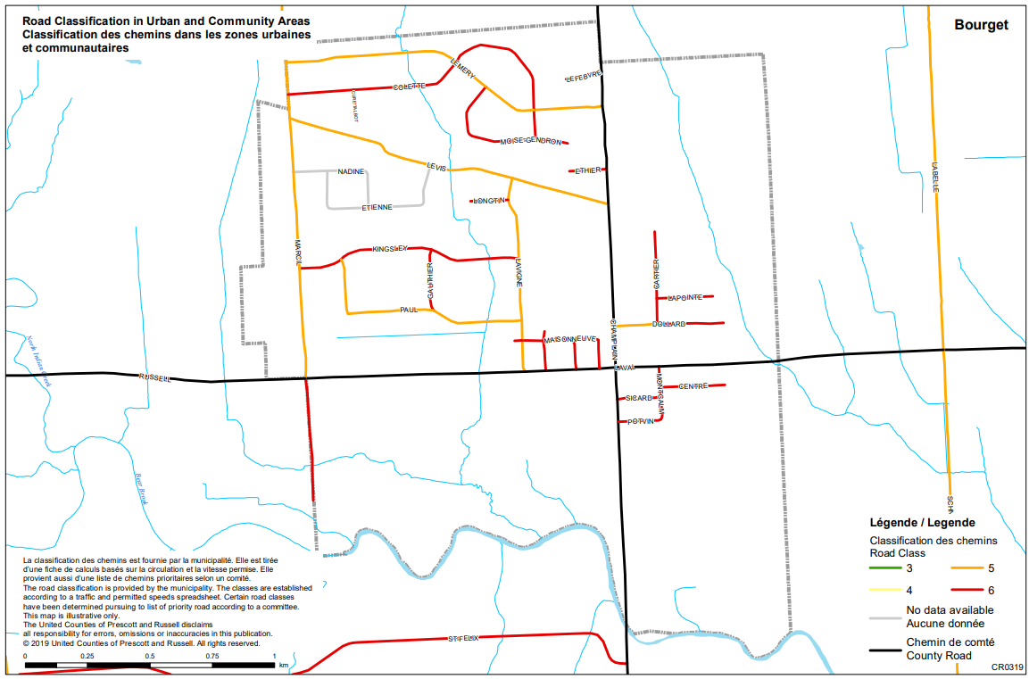 Snow Removal Map for Bourget