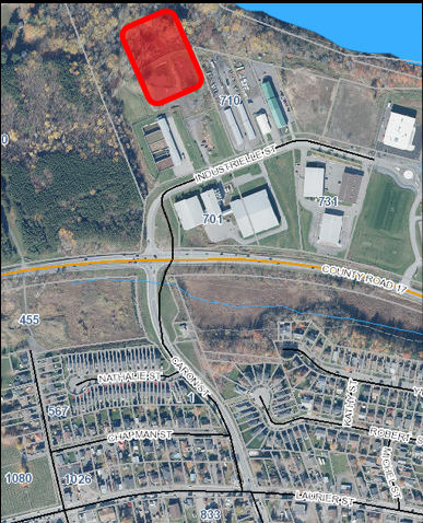 Map of location for wastewater treatment plant upgrade