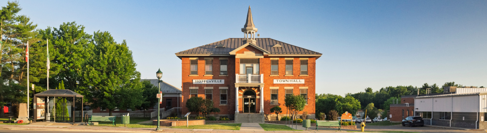 city hall buildings and street