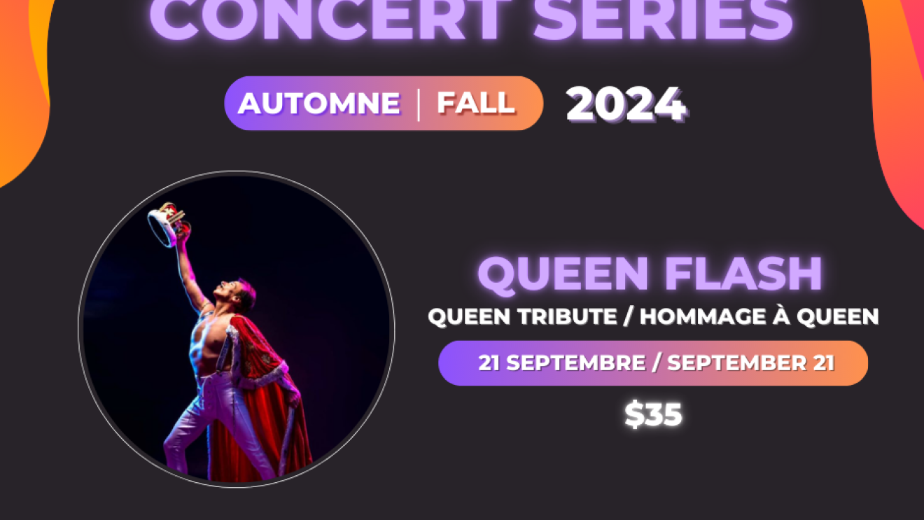Concert series ad for Queen Flash tribute, September 21, 2024, ticket price $35.