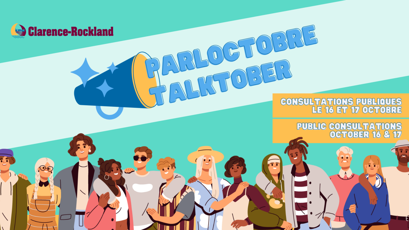 Diverse group of animated people standing together in colourful attire.