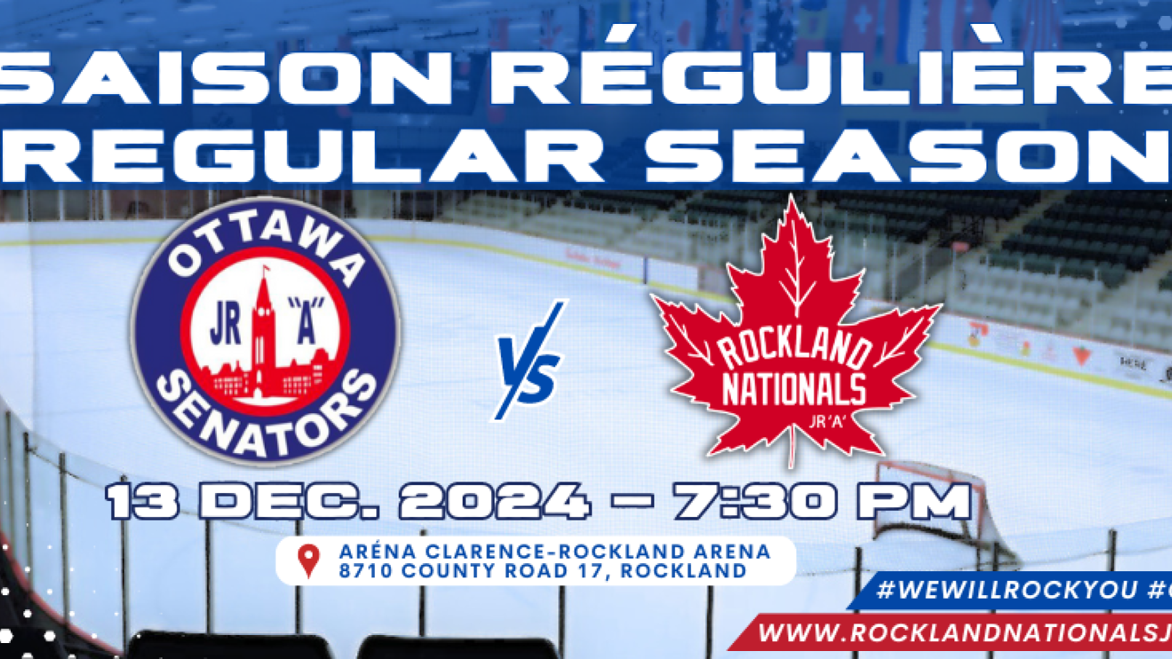Ottawa vs. Holland hockey game at Astrolab Arena on Dec 13, 2024, 7:30 PM.