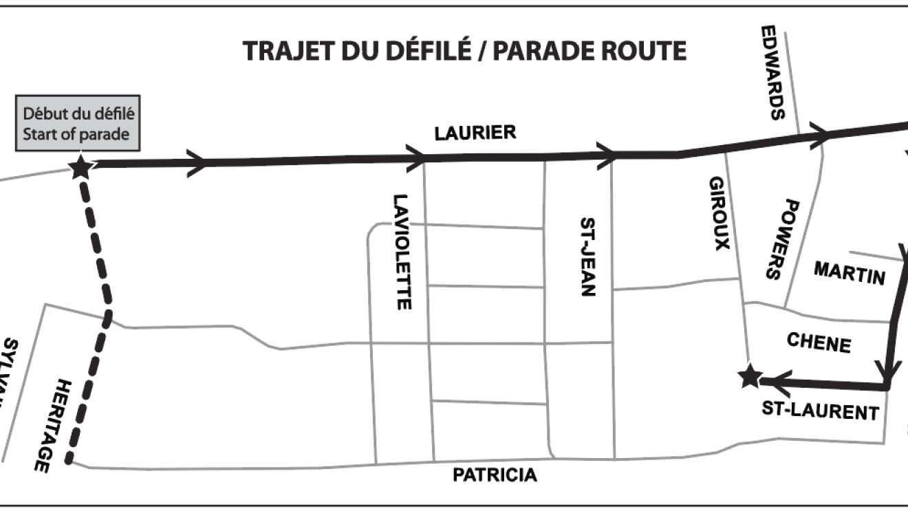 map of parade route