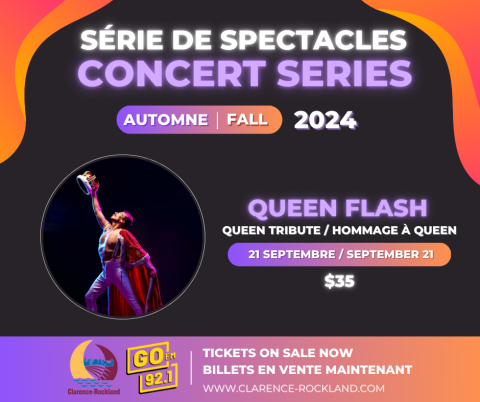 Série de concerts automne 2024, hommage à Queen, 21 septembre, billets 35$.