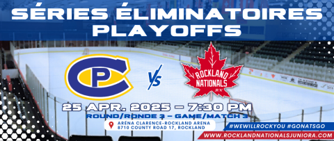 Ice hockey playoffs with Laval Predators vs. Northstars on April 25, 2025.