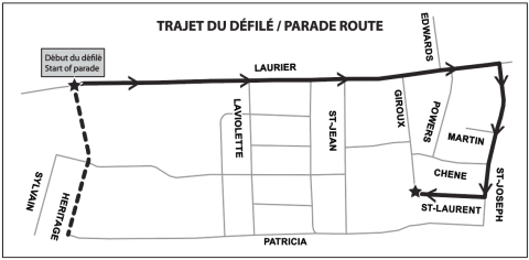 map of parade route